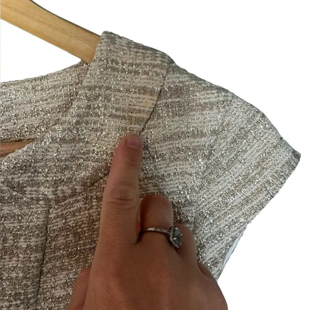 Kate Spade Heleen Metallic Tweed Shift Dress 4
